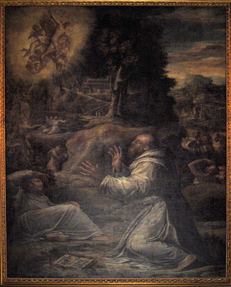 圣弗朗西斯接受圣痕 St. Francis receiving the Stigmata (1548)，乔治·瓦萨里