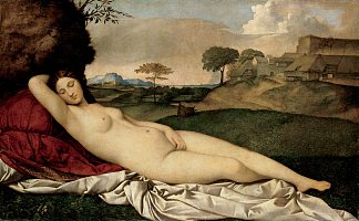 沉睡的维纳斯 The Sleeping Venus (1508 – 1510)，乔尔乔内