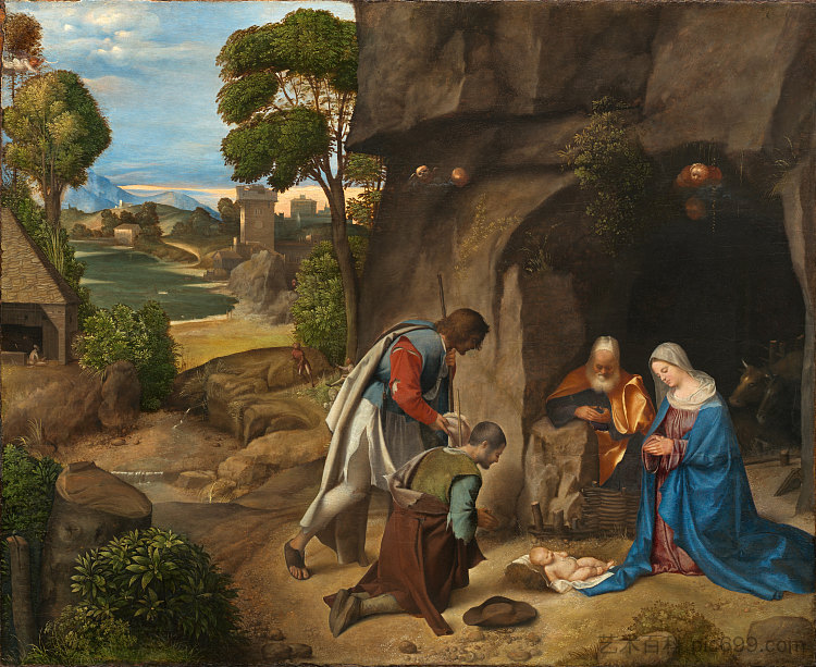 牧羊人的崇拜 The Adoration of the Shepherds (1505 - 1510)，乔尔乔内