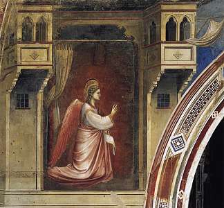 天使报喜：上帝派来的天使加百列 Annunciation: The Angel Gabriel Sent by God (1306)，乔托·迪·邦多内