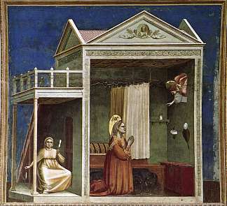 向圣安妮报喜 Annunciation to St Anne (c.1304 – c.1306)，乔托·迪·邦多内