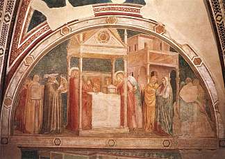 向撒迦利亚报喜 Annunciation to Zacharias (1320)，乔托·迪·邦多内