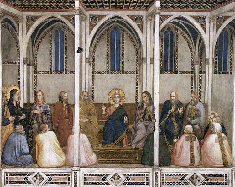 医生中的基督 Christ Among the Doctors (c.1311 - c.1320),乔托·迪·邦多内