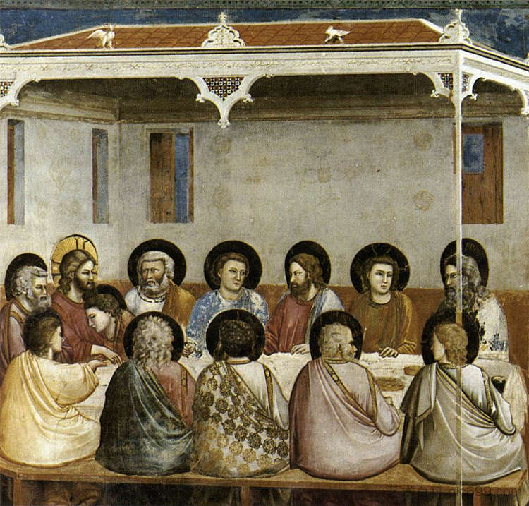 最后的晚餐 Last Supper (c.1304 - c.1306)，乔托·迪·邦多内