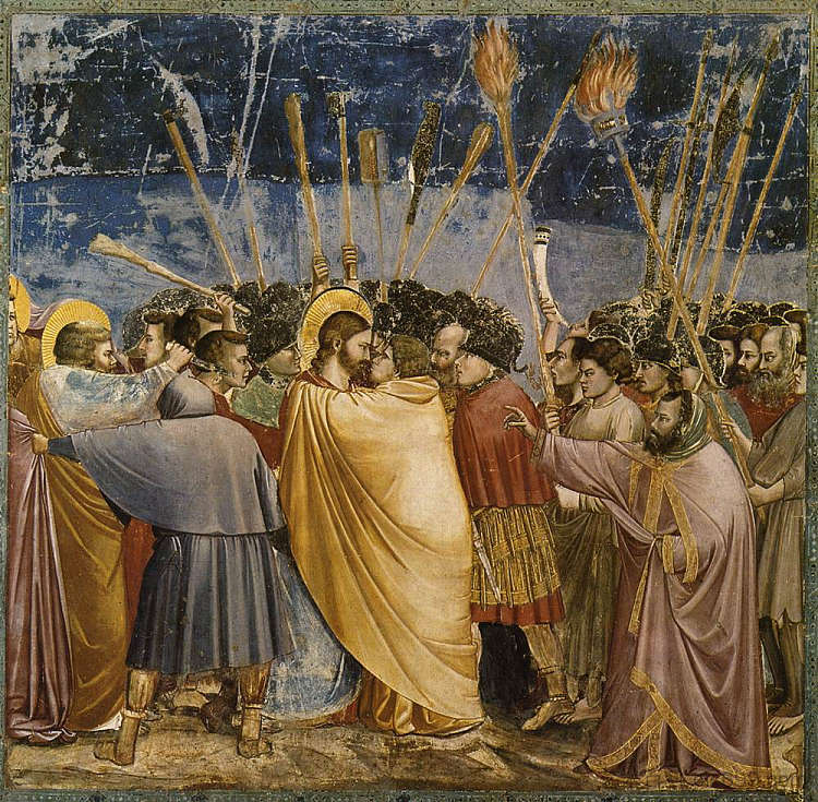 基督的逮捕(犹大之吻) The Arrest of Christ (Kiss of Judas) (c.1304 - c.1306),乔托·迪·邦多内