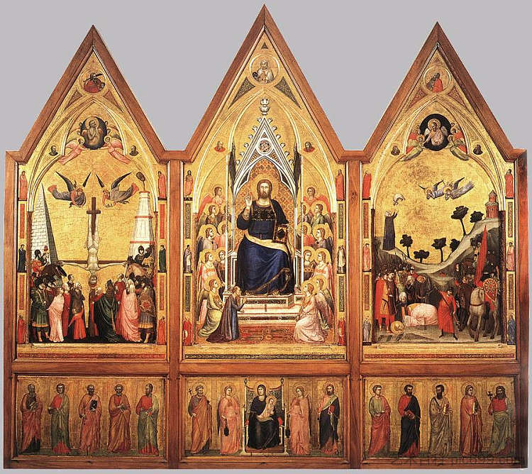 斯特凡内斯基三联画 The Stefaneschi Triptych (c.1330)，乔托·迪·邦多内