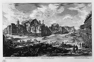 戴克里先浴场上方的盈余视图 A view of the surpluses above the Baths of Diocletian (1774)，乔瓦尼·巴蒂斯塔·皮拉内西