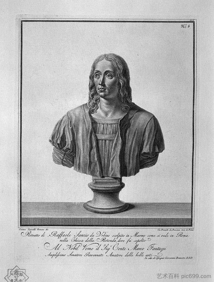 拉斐尔·兰齐奥·达·维廷的肖像 Portrait of Raffaele Lanzio da Vitine,乔瓦尼·巴蒂斯塔·皮拉内西