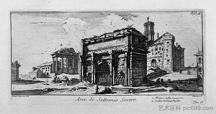 罗马君士坦丁凯旋门 Arch of Constantine in Rome (1748),乔瓦尼·巴蒂斯塔·皮拉内西