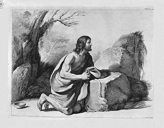 施洗者圣约翰在祈祷，由格尔奇诺 St. John the Baptist in prayer, by Guercino，乔瓦尼·巴蒂斯塔·皮拉内西