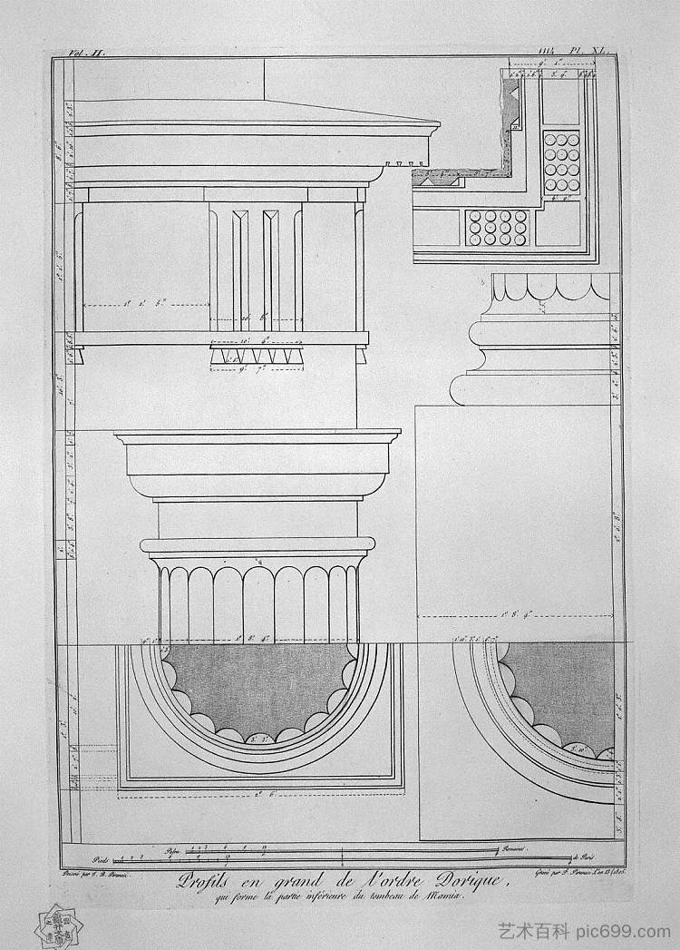 在同一坟墓中发现的花瓶和其他碎片的图纸 Drawing of a vase and other scraps found in the same tomb，乔瓦尼·巴蒂斯塔·皮拉内西