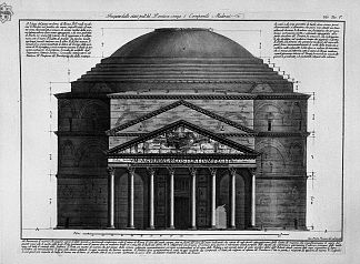 万神殿的平衡面孔，没有罗森特现代钟 Face of the balance of the Pantheon without roesent Modern Bell，乔瓦尼·巴蒂斯塔·皮拉内西