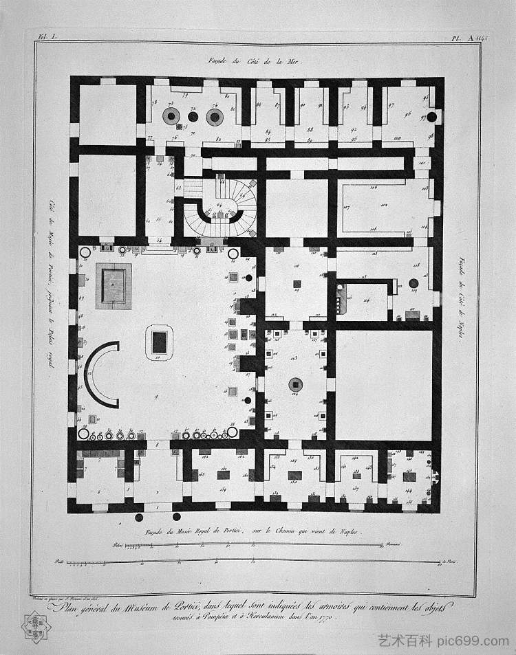 波蒂奇博物馆总体规划 General plan of the Museum of Portici，乔瓦尼·巴蒂斯塔·皮拉内西