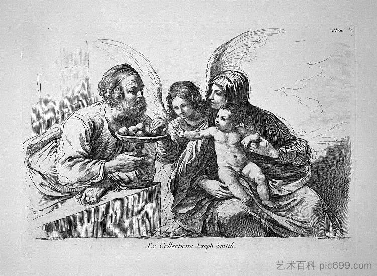 圣约瑟夫斯给孩子一些指向天使的水果 Holy Family, St. Josephus gives the child some fruit that points to an angel，乔瓦尼·巴蒂斯塔·皮拉内西