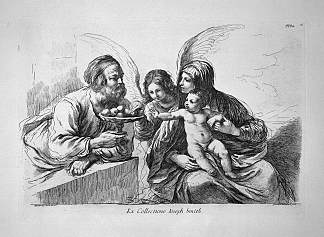 圣约瑟夫斯给孩子一些指向天使的水果 Holy Family, St. Josephus gives the child some fruit that points to an angel，乔瓦尼·巴蒂斯塔·皮拉内西