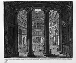 万神殿内景 Interior view of the Pantheon，乔瓦尼·巴蒂斯塔·皮拉内西