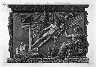 同一浮雕的基座（两个分支） Pedestal of the same relief (two branches)，乔瓦尼·巴蒂斯塔·皮拉内西