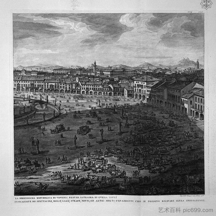 帕多瓦新广场的视角 Perspective of New Square in Padua，乔瓦尼·巴蒂斯塔·皮拉内西