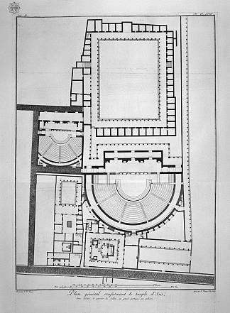 房子入口处的首都透视图，俯瞰大教堂 Piano prospettico del capitello all`ingresso della casa prospiciente la Basilica，乔瓦尼·巴蒂斯塔·皮拉内西