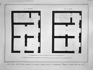 该博物馆一楼和二楼的平面图 Plan of the first and second floor of that museum，乔瓦尼·巴蒂斯塔·皮拉内西