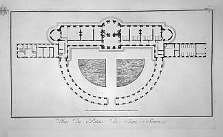 桑苏西宫平面图 Plan of the Palace of Sans-Souci，乔瓦尼·巴蒂斯塔·皮拉内西