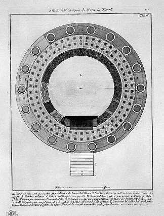 蒂沃利灶神庙平面图 Plan of the Temple of Vesta in Tivoli，乔瓦尼·巴蒂斯塔·皮拉内西