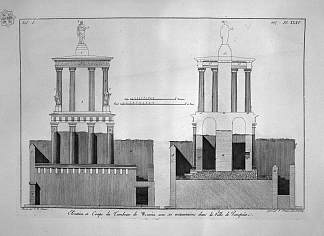 庞贝城的玛米亚墓和附属建筑平面图 Plan of the tomb of Mamia and outbuildings, in Pompeii，乔瓦尼·巴蒂斯塔·皮拉内西