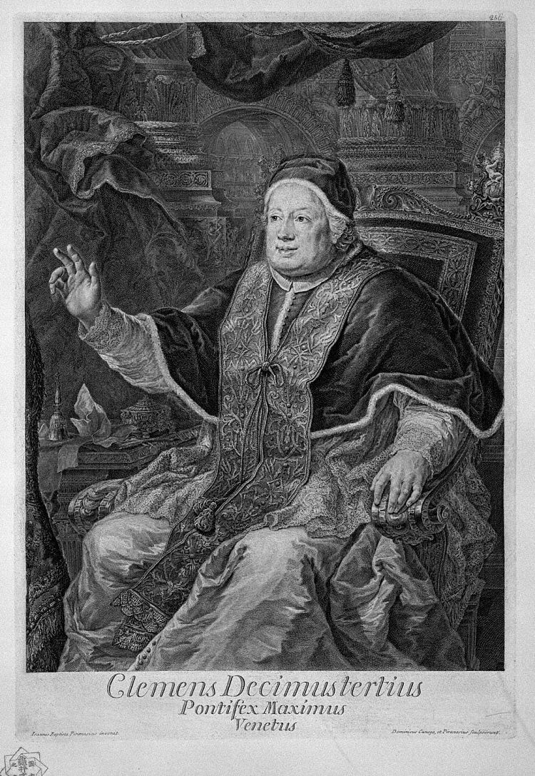 教皇克莱门特十三世的肖像（克莱门斯·德西穆斯特蒂乌斯·韦内图斯·庞蒂菲克斯·马克西姆斯） Portrait of Pope Clement XIII (Clemens Decimustertius Venetus Pontifex Maximus)，乔瓦尼·巴蒂斯塔·皮拉内西