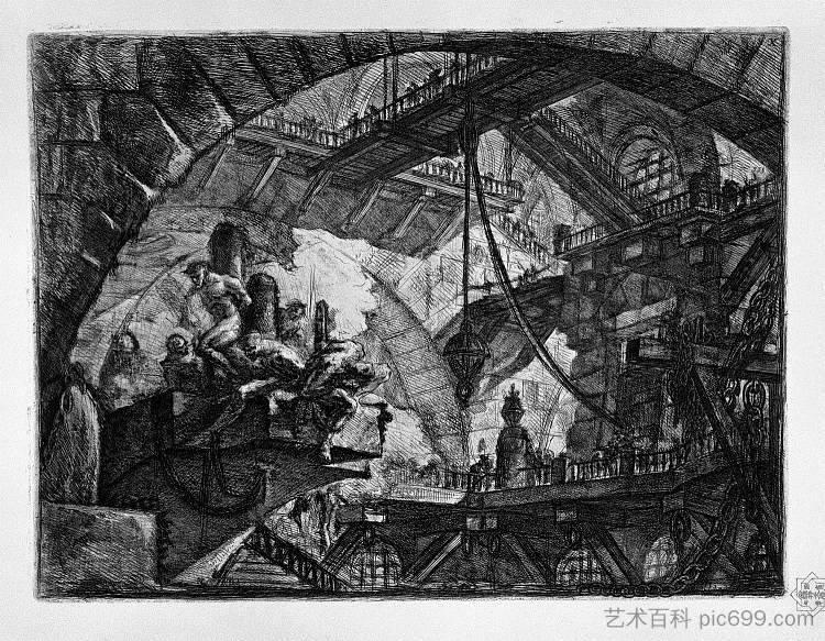 投射平台上的囚犯 Prisoners on a Projecting Platform，乔瓦尼·巴蒂斯塔·皮拉内西