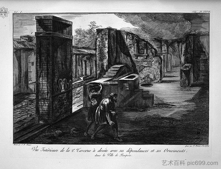 普里阿普斯酒馆的分裂和海拔 Split and elevations of the Tavern of the Priapus,乔瓦尼·巴蒂斯塔·皮拉内西