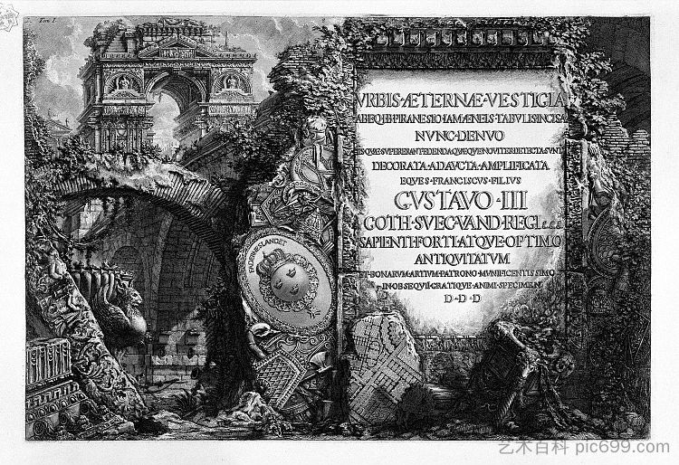 罗马古物,t. 1,图版 I。 The Roman antiquities, t. 1, Plate I. (1756; Italy ),乔瓦尼·巴蒂斯塔·皮拉内西