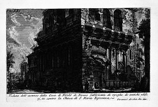 罗马古物，t. 1，图版 XX。卡萨德克雷森齐。 The Roman antiquities, t. 1, Plate XX. Casa dei Crescenzi. (1756; Italy                     )，乔瓦尼·巴蒂斯塔·皮拉内西