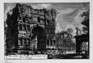 罗马古物，t. 1，图版二十一。雅努斯拱门。 The Roman antiquities, t. 1, Plate XXI. Arch of Janus. (1756; Italy                     )，乔瓦尼·巴蒂斯塔·皮拉内西