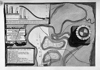 罗马古物，t. 1，图版三十八。罗马地形板块。 The Roman antiquities, t. 1, Plate XXXVIII. Plate of topography of Rome. (1756; Italy                     )，乔瓦尼·巴蒂斯塔·皮拉内西