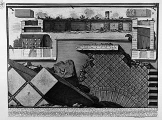 罗马古物，t. 2，图版 LXII。奥古斯都陵墓的剖面图。 The Roman antiquities, t. 2, Plate LXII. Cutaway view of the Mausoleum of Augustus.，乔瓦尼·巴蒂斯塔·皮拉内西