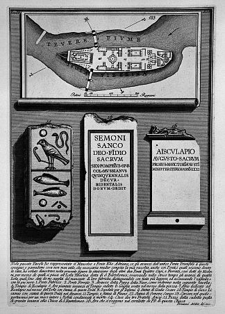 罗马古物，t. 4，图版十五。查看凯旋桥其中一个堆栈的进度。 The Roman antiquities, t. 4, Plate XV. View the progress of one of the stacks of the Triumphal Bridge.，乔瓦尼·巴蒂斯塔·皮拉内西