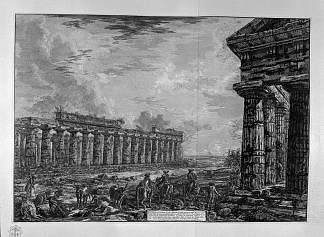 十八个侧柱的视图 View of eighteen side columns，乔瓦尼·巴蒂斯塔·皮拉内西
