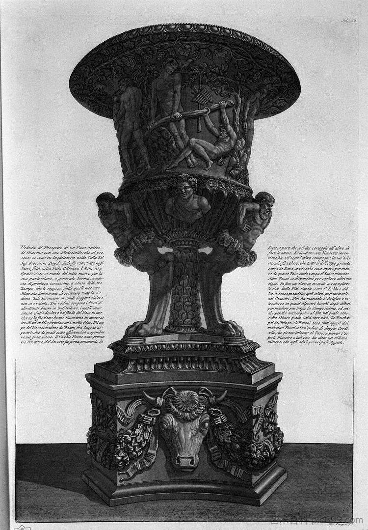 船只上方的立面视图 View of elevation above the vessel,乔瓦尼·巴蒂斯塔·皮拉内西