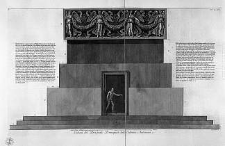 安东尼柱主立面的视图，六张桌子 View of main facade of the Antonine column, in six tables，乔瓦尼·巴蒂斯塔·皮拉内西