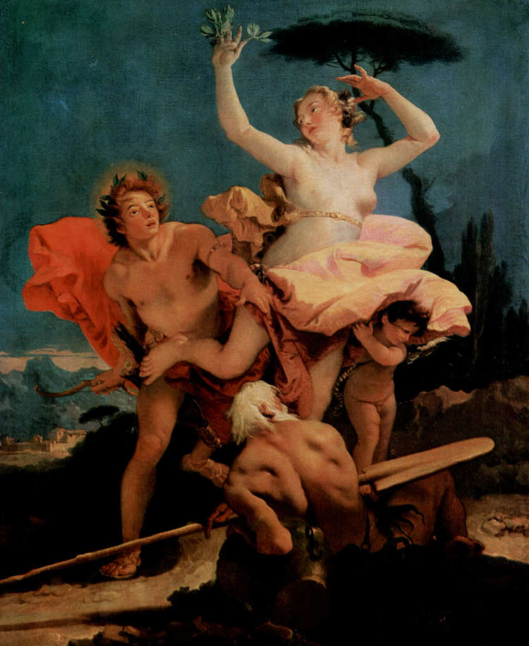 阿波罗和达芙妮 Apollo and Daphne (1743 - 1744)，乔万尼·巴蒂斯塔·提埃波罗