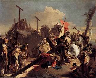 背负十字架 Carrying the Cross (c.1738)，乔万尼·巴蒂斯塔·提埃波罗