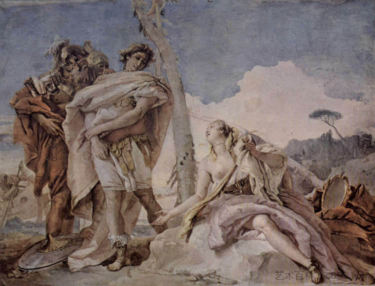 里纳尔多放弃阿米达 Rinaldo Abandoning Armida (1757)，乔万尼·巴蒂斯塔·提埃波罗