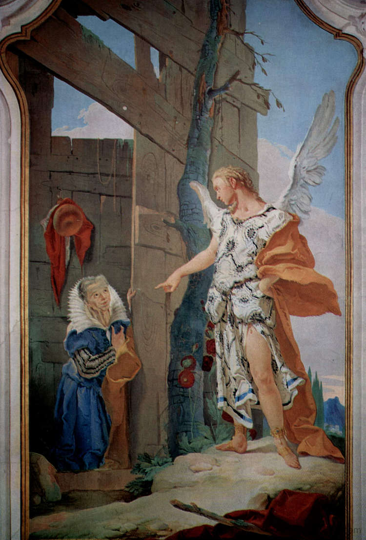 天使在撒拉面前的出现 The appearance of the angel before Sarah (1726 - 1728),乔万尼·巴蒂斯塔·提埃波罗