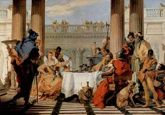 克利奥帕特拉的宴会 The Banquet of Cleopatra (1743 – 1744)，乔万尼·巴蒂斯塔·提埃波罗