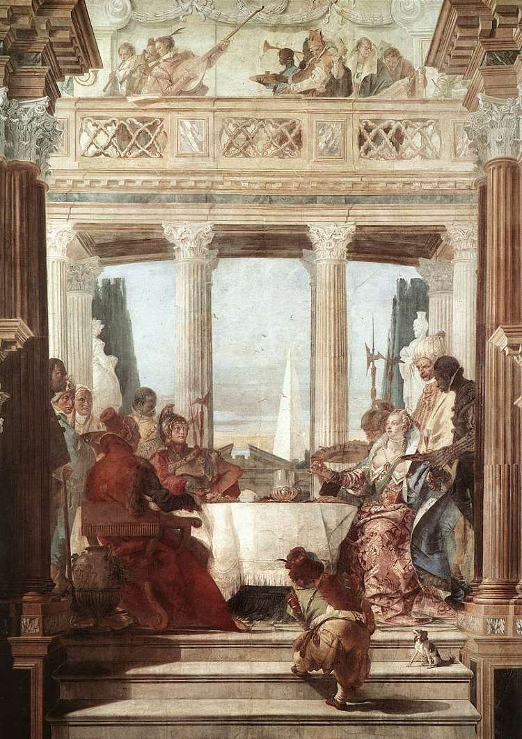 克利奥帕特拉的宴会 The Banquet of Cleopatra (1746 - 1747)，乔万尼·巴蒂斯塔·提埃波罗