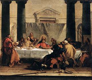 最后的晚餐 The Last Supper (1745 – 1747)，乔万尼·巴蒂斯塔·提埃波罗