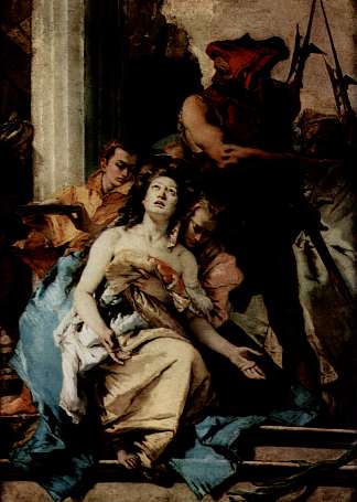圣阿加莎的殉难 The Martyrdom of St Agatha (1750)，乔万尼·巴蒂斯塔·提埃波罗