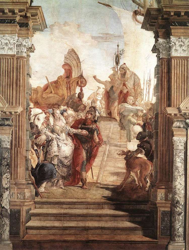 安东尼的会面 The Meeting of Anthony (1746 - 1747)，乔万尼·巴蒂斯塔·提埃波罗