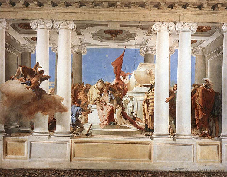 伊菲革尼亚的牺牲 The Sacrifice of Iphigenia (1757),乔万尼·巴蒂斯塔·提埃波罗
