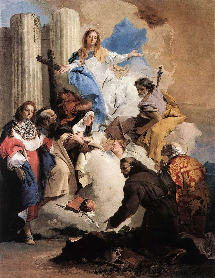 圣母与六圣 The Virgin with Six Saints (1737 - 1740),乔万尼·巴蒂斯塔·提埃波罗